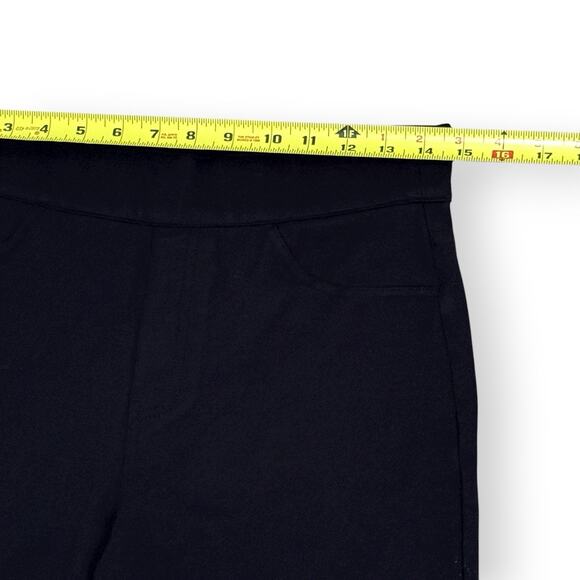 Spanx Black Cropped Flare Ponte High Rise Pants Large Petite Stretch Pull On - Picture 8 of 10